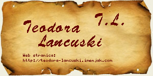 Teodora Lančuški vizit kartica